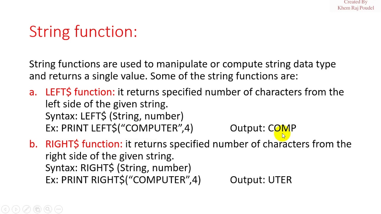 Functions in qbasic Library and user defined functions