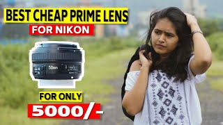 Cheapest 50mm prime lens for Nikon / Review with sample Images and videos / In hindi