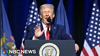 Trump touts economic policy as Supreme Court due to make decision on tariffs