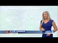 Claire Anderson KIRO Tight Sexy Blue Dress October 13 2020