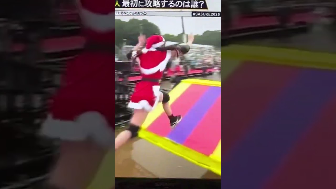 えなこがサスケで水に落ちちゃった