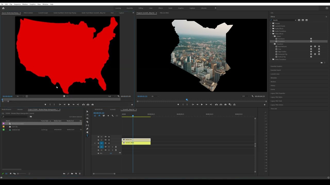 How to edit the Adventure World Countries Travel Info Cards Intro Opener 2 in Premiere Pro