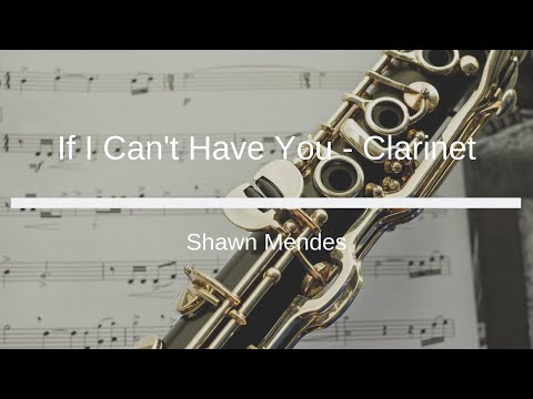 Shawn Mendes - If I Can't Have You - Clarinet Sheet Music