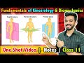 Fundamentals Of Kinesiology And Biomechanics In Sports Class 11 Unit 8 FREE Notes