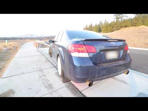 2010 Subaru Legacy GT with Perrin Axleback and Indivia catless downpipe exhaust sound
