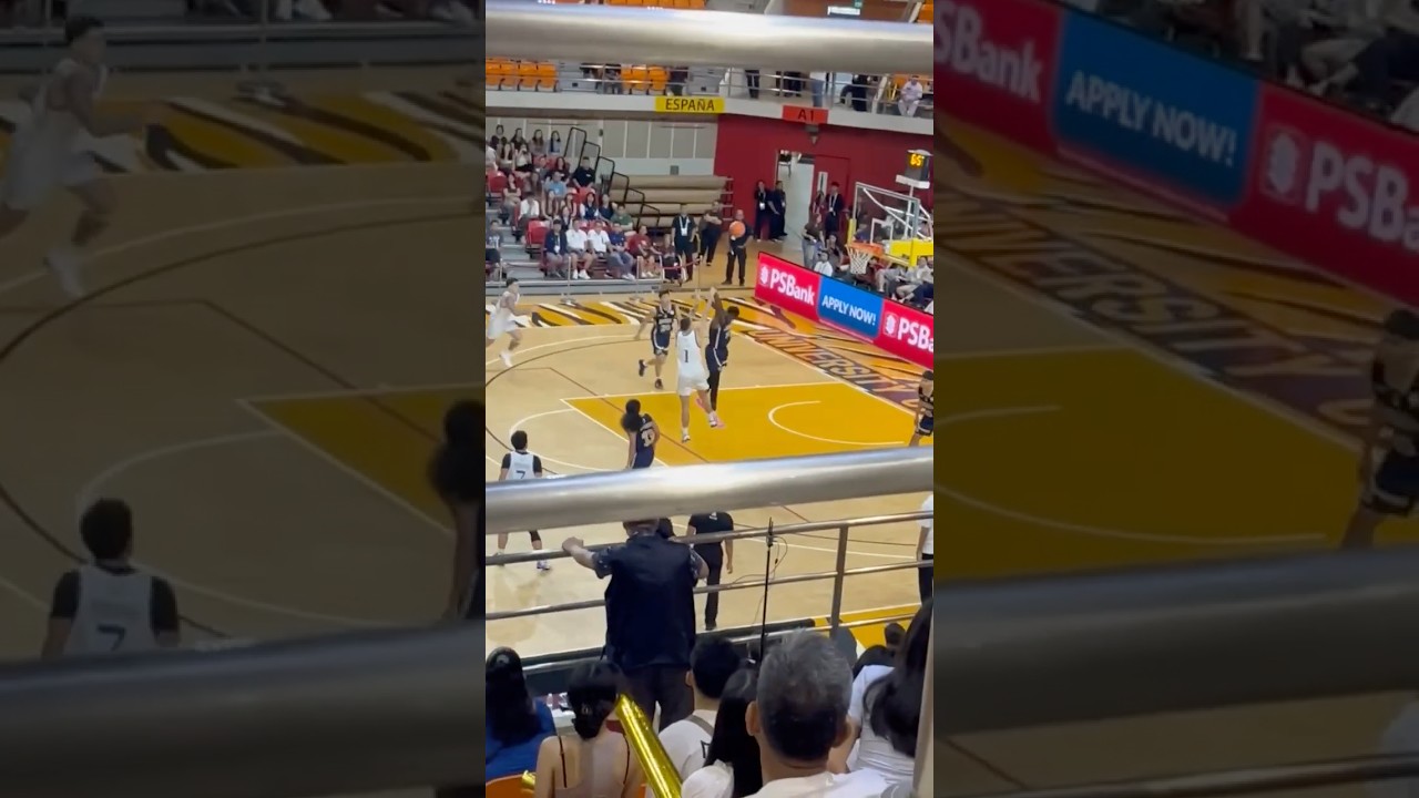 Highlights: Ateneo's Kymani Ladi with a jumper over the outstretched arms of NU's Omar John
