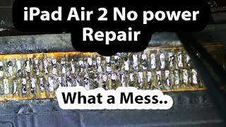 iPad air 2 No Power Repair - Charging Port Flex Cable Soldering - Prior Repair attempt