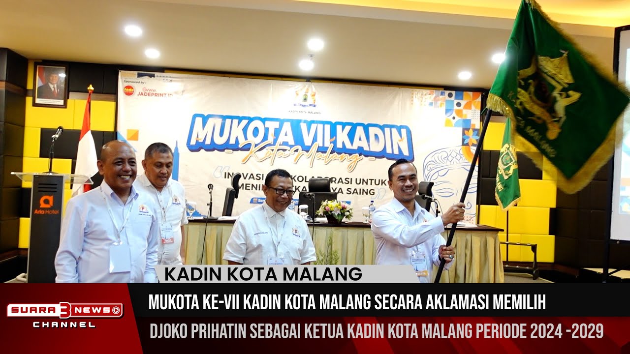 Mukota Ke VII KADIN Kota Malang Secara Aklamasi  Memilih Djoko Prihatin  Ketua Kadin Kota Malang