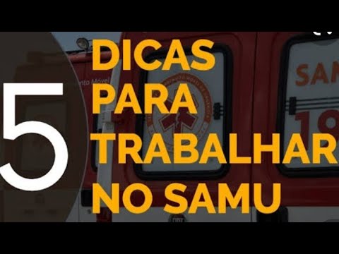 como trabalhar no Samu