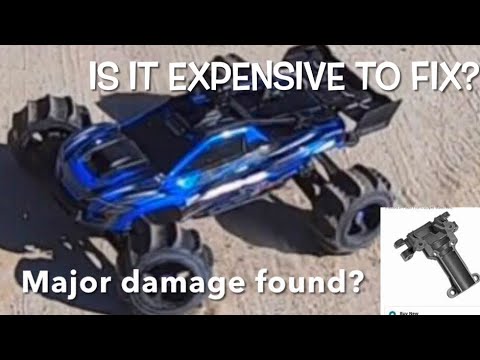 Traxxas XRT Damages From Hard Bashing Cheap To Repair? I Found More Damage with a Closer Look