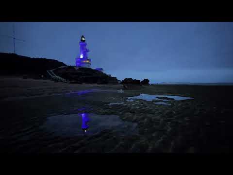 Point Lonsdale lighthouse turns blue for three nights to celebrate Maritime Day.