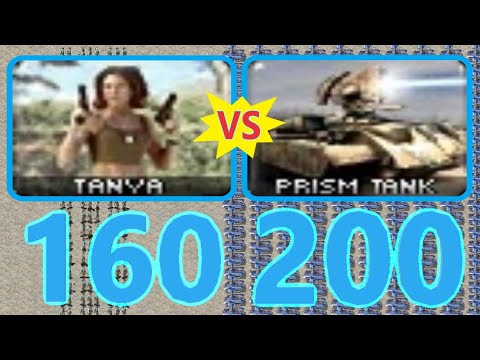 Tanya vs Prism Tank - Same Cost - Red Alert 2