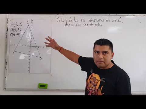 Calcular ángulos internos de triangulo dadas sus coordenadas (parte 1)