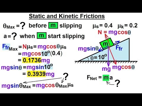 Physics Mechanics The Inclined Plane 1 of 2 Frictionless
