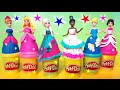 PLAY DOH Sparkle Dresses Disney Princess Magiclip Dolls Elsa Anna Glitter Glider Ariel Dress