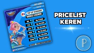 Download lagu CARA MEMBUAT PRICE LIST HARGA TOPUP DIAMOND MENGGUNAKAN PIXELLAB mp3