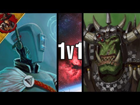 Tau Protector vs Ork | Carrier on Carrier | Battlefleet Gothic Armada 2