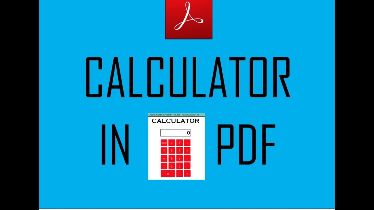CALCULATOR CREATED IN PDF