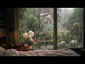 🌧️Spring Rain Falls in a Garden where flowers are blooming - Fall Asleep With Sounds of Rain😴