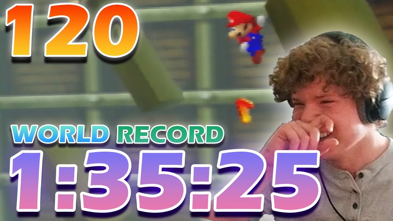 Super Mario 64 120 star speedrun in 1:35:25 [WORLD RECORD] - YouTube