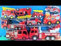 【おもちゃの消防車】走れ！走れ！おもちゃの消防車を走らせる！Build a ramp and race your toy fire truck down it!