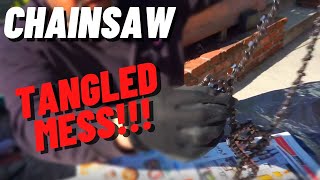 How to Untangle a Chainsaw Chain