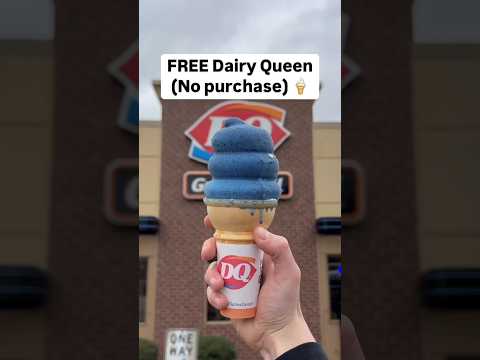 Free Cone Day | Dairy Queen | Dairy Queen Cookie Crunch #dairyqueen #dq #blizzard #mukbang #food