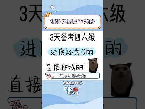 同學們，可以準備準備報考四六級了 #大學英語 #英語四六級 #內容過于真實 #精神狀態belike
