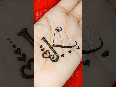 K❤️ letter mehndi design, K letter tattoo design, K letter mehndi #shorts #viralvideo #ytshorts