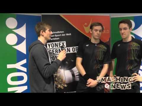 Marvin Seidel und Mark Lamsfuß nach ihrer knappen Erstrundenniederlage