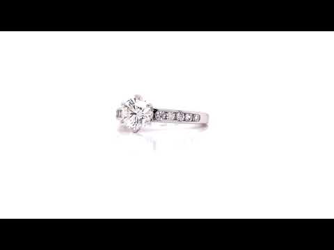Tiffany & Co. Platinum Diamond Solitaire Ring TDW 1.58CT 3810547