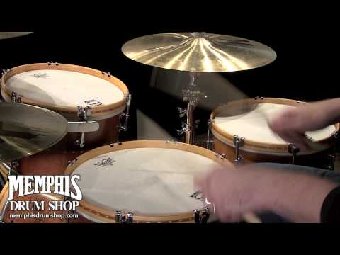 Craviotto Custom Shop Black Cherry Solid Shell Drum Set with Wood Hoops 20/12/14/14 - Natural Oil