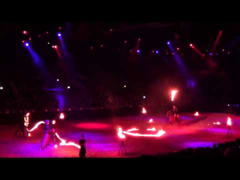 Equitana 2013 Hoptop show Festivallo flammeshow med Excalibur