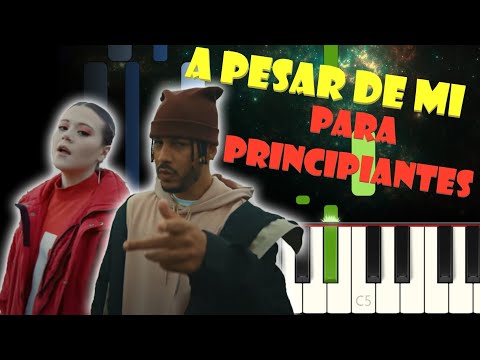 A pesar de mí | Piano tutorial para principiantes | Karaoke