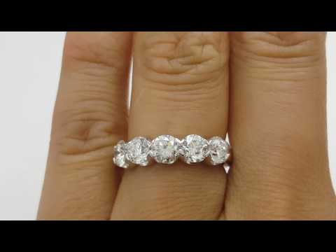 2 ct plat 5 stone ring