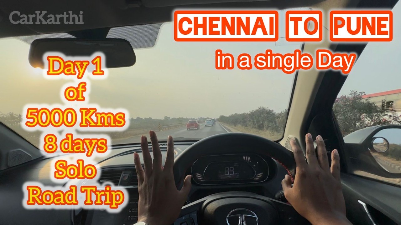 Chennai to Pune Road trip Day 1 of 5000Kms Trip Tata Tiago Drive Experience Travel Vlog