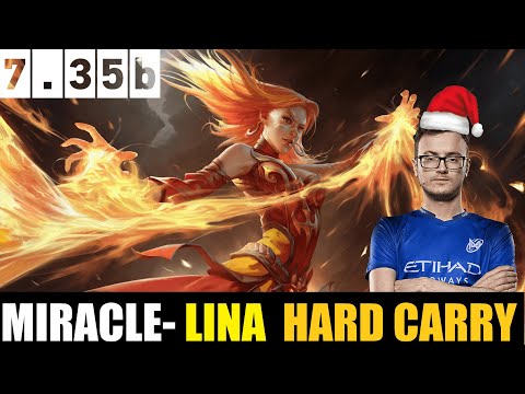 🔥 MIRACLE- [LINA] CARRY 7.35B DOTA 2 HIGHEST MMR MATCH#dota2  #dota2gameplay #miracle