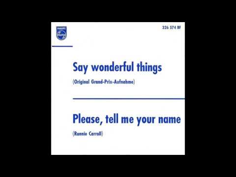 RONNIE CARROLL - SAY WONDERFUL THINGS