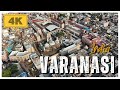 Varanasi Aerial Drone Footage In 4K Ganga Ghats Temples Cityscape