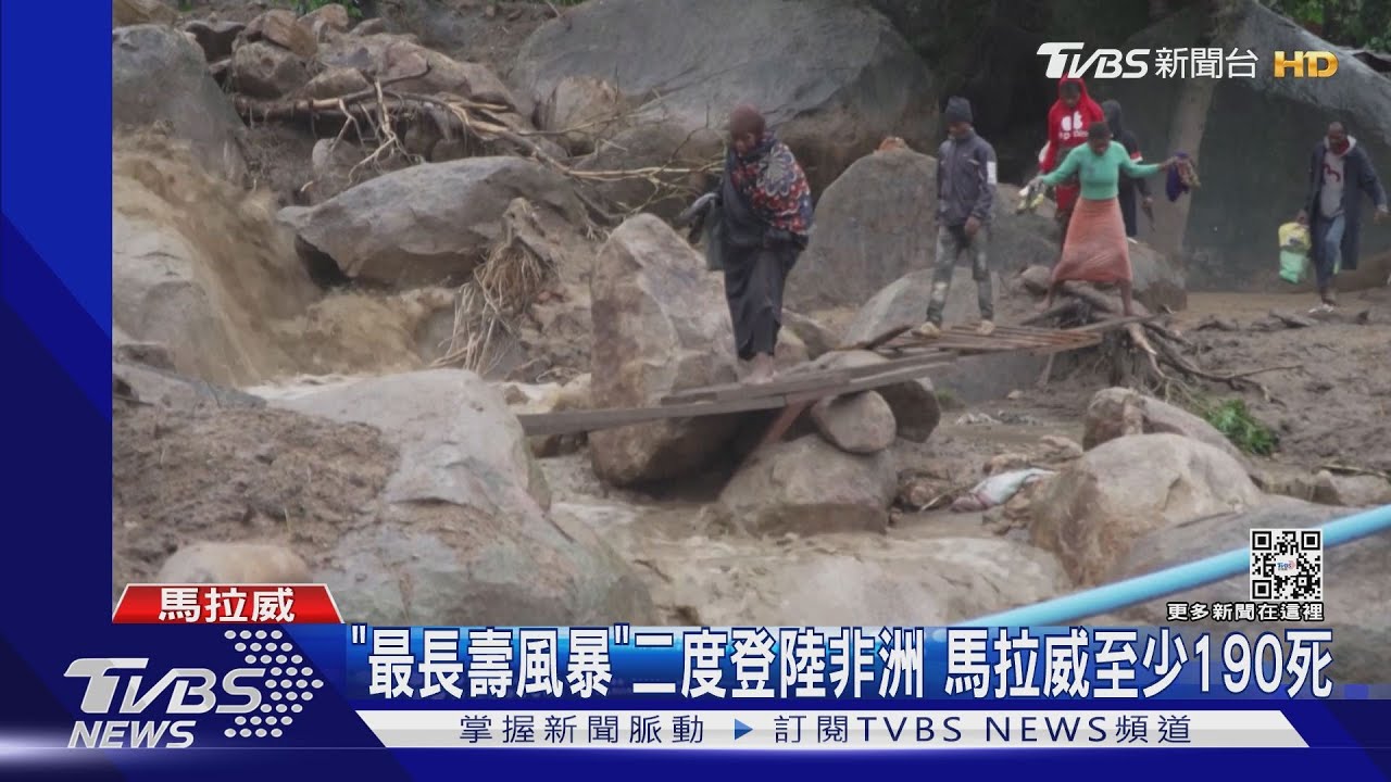 「最長壽風暴」二度登陸非洲 馬拉威至少190死