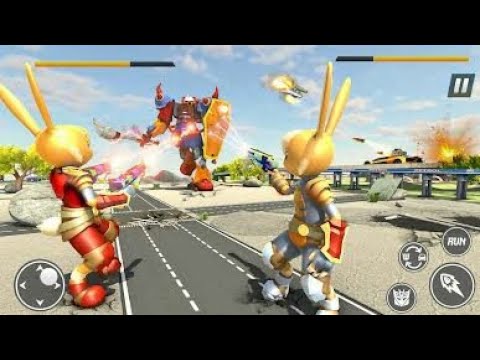 Bunny Robot Car Game | Bunny Robot War Game | Chari Games