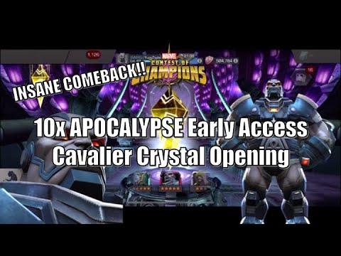 EPIC COMEBACK!! 10x Apocalypse Early Access Cavalier Crystal Opening | Marvel Contest of Champions