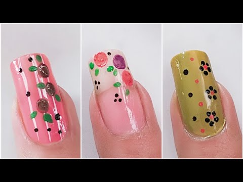 5+ Easy Nail Art designs For Beginners ❤️ Trending Nail Art 😀 Diseños de uñas 2024