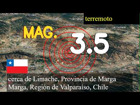 Terremoto cerca de Limache, Provincia de Marga Marga, Región de Valparaíso, Chile actualizaciones e