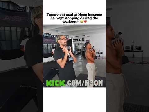Fousey got mad at Neon because he Kept stopping during the workouto💀🥶#n3on #fypシ #fypシ゚viral