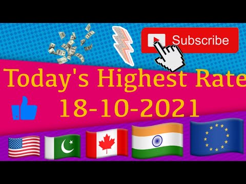 Today’s Highest Rate | 18-10-21 | UK Pound Rate Around the world | H&H | GBP USD INR | Ria | GBP USD