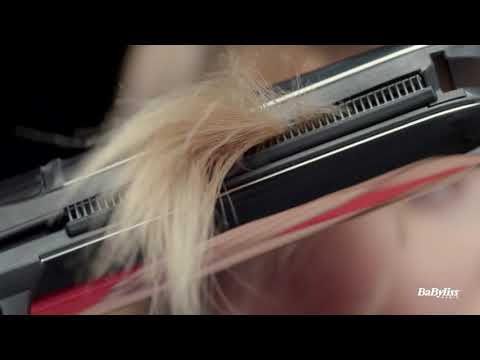 BaByliss ST492E Garinės plaukų tiesinimo žnyplės, Juodos video
