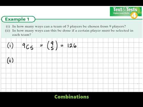 Probability 1 LCHL 2.1 Combinations