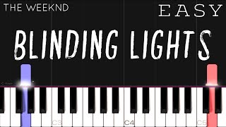 The Weeknd - Blinding Lights  EASY Piano Tutorial
