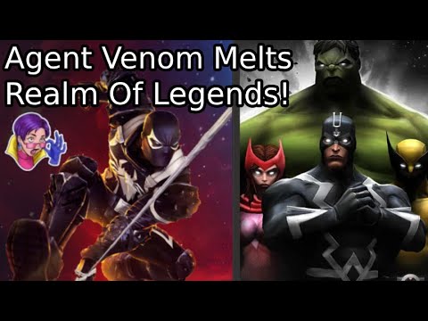 6 Star Rank 5 Ascenced, Fully Synergized Agent Venom Destroys Realm Of Legends (4 Minutes) | MCOC